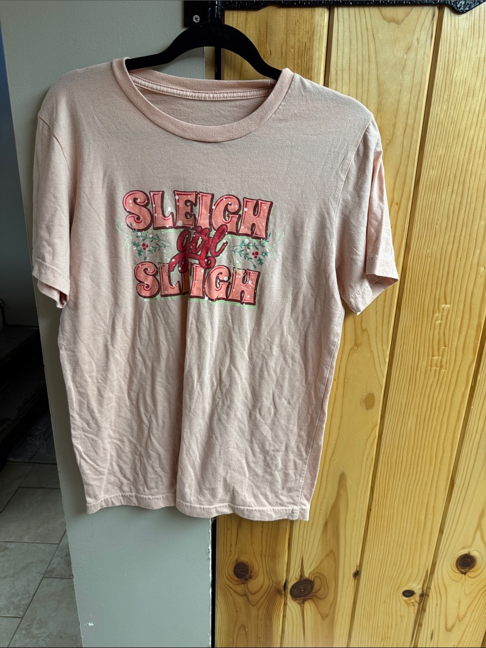 Pink 'Sleigh Graphic Tee